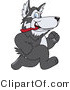 Vector Illustration of a Cartoon Husky Mascot Running by Mascot Junction