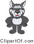 Vector Illustration of a Cartoon Husky Mascot Standing with His Hands on His Hips by Mascot Junction