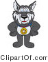 Vector Illustration of a Cartoon Husky Mascot Wearing a Medal by Mascot Junction