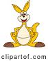 Vector Illustration of a Cartoon Kangaroo Mascot by Mascot Junction