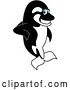 Vector Illustration of a Cartoon Killer Whale Orca Mascot Leaning by Mascot Junction