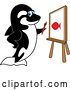 Vector Illustration of a Cartoon Killer Whale Orca Mascot Painting by Mascot Junction