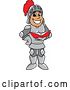 Vector Illustration of a Cartoon Knight Mascot Reading a Book by Mascot Junction