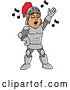 Vector Illustration of a Cartoon Knight Mascot Singing by Mascot Junction