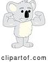 Vector Illustration of a Cartoon Koala Bear Mascot Flexing by Mascot Junction