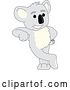 Vector Illustration of a Cartoon Koala Bear Mascot Leaning by Mascot Junction