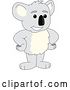 Vector Illustration of a Cartoon Koala Bear Mascot Standing with Hands on Hips by Mascot Junction