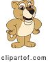 Vector Illustration of a Cartoon Lion Cub School Mascot with His Hands on His Hips by Mascot Junction