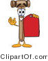 Vector Illustration of a Cartoon Mallet Mascot Holding a Red Sales Price Tag by Mascot Junction