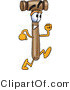 Vector Illustration of a Cartoon Mallet Mascot Running by Mascot Junction