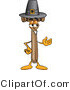 Vector Illustration of a Cartoon Mallet Mascot Wearing a Pilgrim Hat on Thanksgiving by Mascot Junction