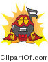 Vector Illustration of a Cartoon Music Note Mascot Dressed As a Super Hero by Mascot Junction