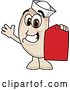 Vector Illustration of a Cartoon Navy Bean Mascot Holding a Price Tag by Mascot Junction