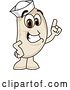 Vector Illustration of a Cartoon Navy Bean Mascot Holding up a Finger by Mascot Junction