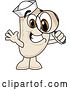 Vector Illustration of a Cartoon Navy Bean Mascot Looking Through a Magnifying Glass by Mascot Junction