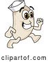 Vector Illustration of a Cartoon Navy Bean Mascot Running by Mascot Junction