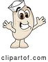 Vector Illustration of a Cartoon Navy Bean Mascot Welcoming by Mascot Junction