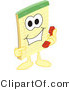 Vector Illustration of a Cartoon Notepad Mascot Using a Phone by Mascot Junction