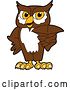 Vector Illustration of a Cartoon Owl School Mascot by Mascot Junction