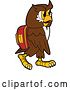 Vector Illustration of a Cartoon Owl School Mascot Wearing a Backpack by Mascot Junction