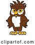 Vector Illustration of a Cartoon Owl School Mascot with a Mohawk and Hands on His Hips by Mascot Junction