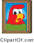 Vector Illustration of a Cartoon Parrot Mascot Portrait by Mascot Junction