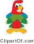 Vector Illustration of a Cartoon Parrot Mascot Smiling by Mascot Junction