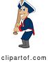 Vector Illustration of a Cartoon Patriot Mascot Holding a Baseball Bat by Mascot Junction