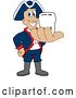 Vector Illustration of a Cartoon Patriot Mascot Holding a Tooth by Mascot Junction