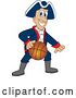 Vector Illustration of a Cartoon Patriot Mascot Playing Basketball by Mascot Junction