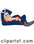 Vector Illustration of a Cartoon Patriot Mascot Relaxing by Mascot Junction