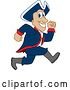 Vector Illustration of a Cartoon Patriot Mascot Running by Mascot Junction