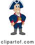 Vector Illustration of a Cartoon Patriot Mascot Wearing a Sports Medal by Mascot Junction