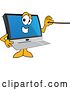 Vector Illustration of a Cartoon PC Computer Mascot Using a Pointer Stick by Mascot Junction