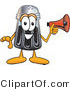 Vector Illustration of a Cartoon Pepper Shaker Mascot Holding a Megaphone by Mascot Junction