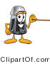 Vector Illustration of a Cartoon Pepper Shaker Mascot Holding a Pointer Stick by Mascot Junction