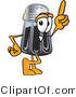 Vector Illustration of a Cartoon Pepper Shaker Mascot Pointing Upwards by Mascot Junction