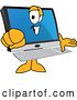 Vector Illustration of a Cartoon Pointing PC Computer Mascot by Mascot Junction