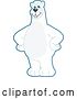 Vector Illustration of a Cartoon Polar Bear School Mascot Standing with Hands on His Hips by Mascot Junction