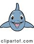 Vector Illustration of a Cartoon Porpoise Dolphin School Mascot Swimming by Mascot Junction