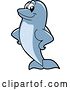 Vector Illustration of a Cartoon Porpoise Dolphin School Mascot with Fins on His Hips by Mascot Junction