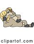 Vector Illustration of a Cartoon Ram Mascot Resting by Mascot Junction