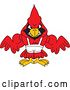 Vector Illustration of a Cartoon Red Cardinal Bird Mascot Wrestling by Mascot Junction