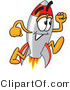 Vector Illustration of a Cartoon Rocket Mascot Running by Mascot Junction