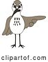 Vector Illustration of a Cartoon Sandpiper Bird School Mascot Pointing by Mascot Junction