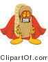 Vector Illustration of a Cartoon Scrub Brush Mascot Dressed As a Super Hero by Mascot Junction