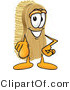 Vector Illustration of a Cartoon Scrub Brush Mascot Pointing Outwards at the Viewer by Mascot Junction