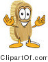 Vector Illustration of a Cartoon Scrub Brush Mascot with Welcoming Open Arms by Mascot Junction
