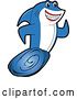 Vector Illustration of a Cartoon Shark School Mascot Running by Mascot Junction
