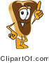 Vector Illustration of a Cartoon Steak Mascot Pointing Upwards by Mascot Junction